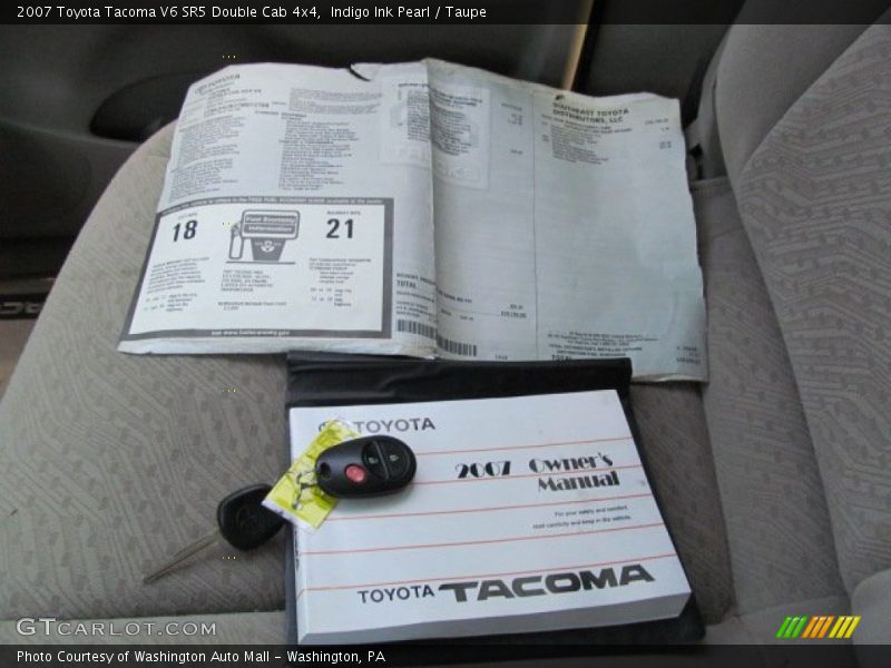 Indigo Ink Pearl / Taupe 2007 Toyota Tacoma V6 SR5 Double Cab 4x4