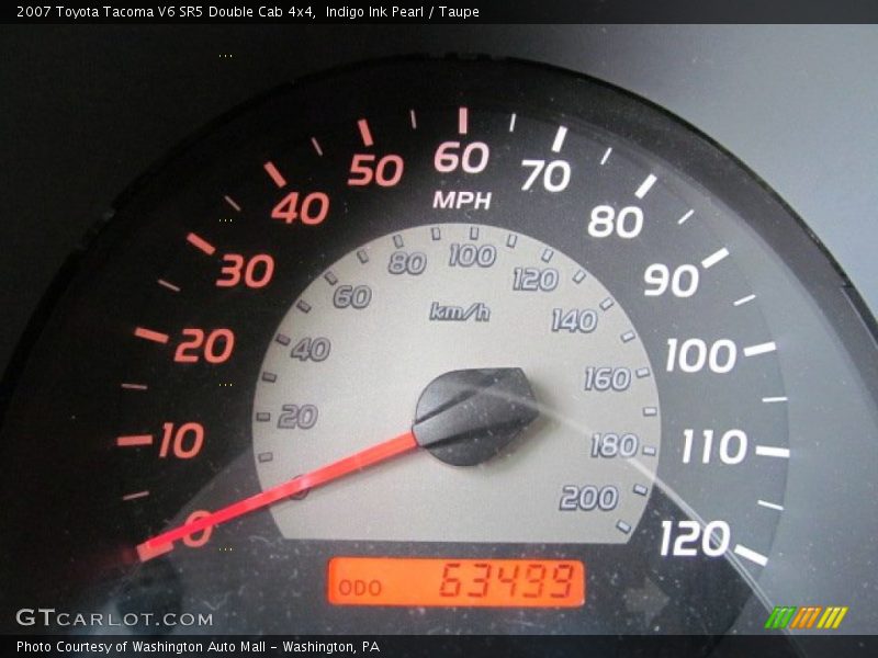 Indigo Ink Pearl / Taupe 2007 Toyota Tacoma V6 SR5 Double Cab 4x4