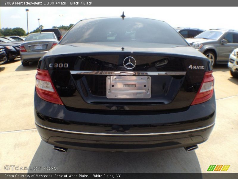 Black / Black 2009 Mercedes-Benz C 300 4Matic