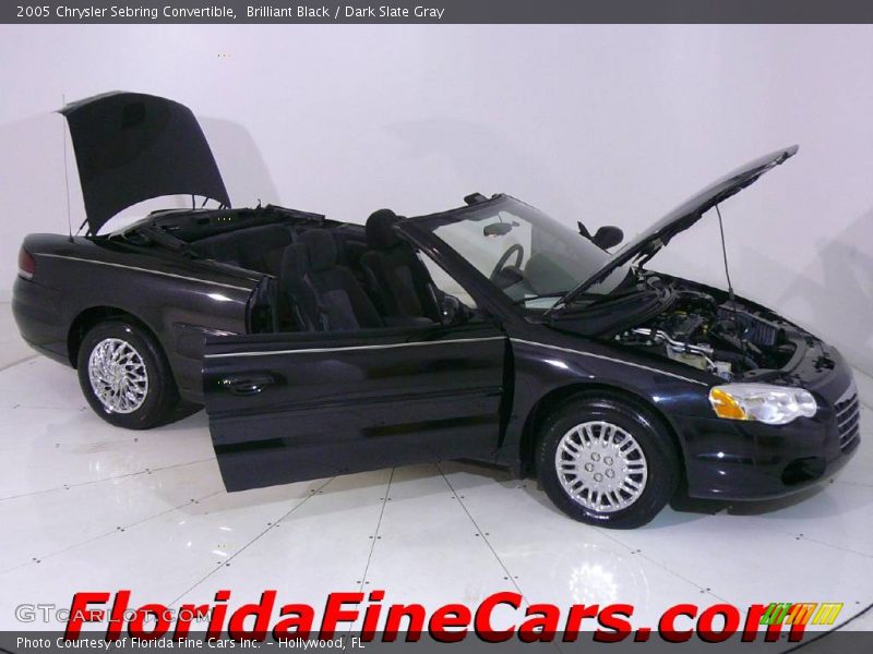 Brilliant Black / Dark Slate Gray 2005 Chrysler Sebring Convertible