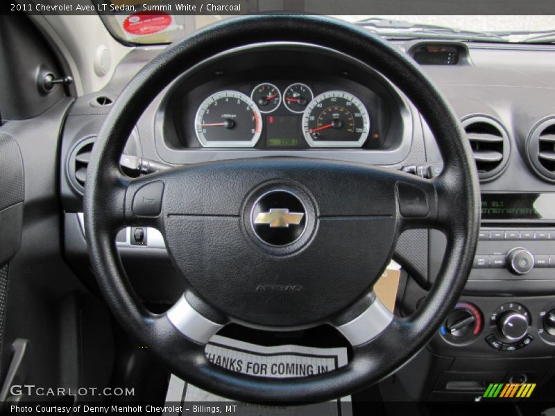Summit White / Charcoal 2011 Chevrolet Aveo LT Sedan