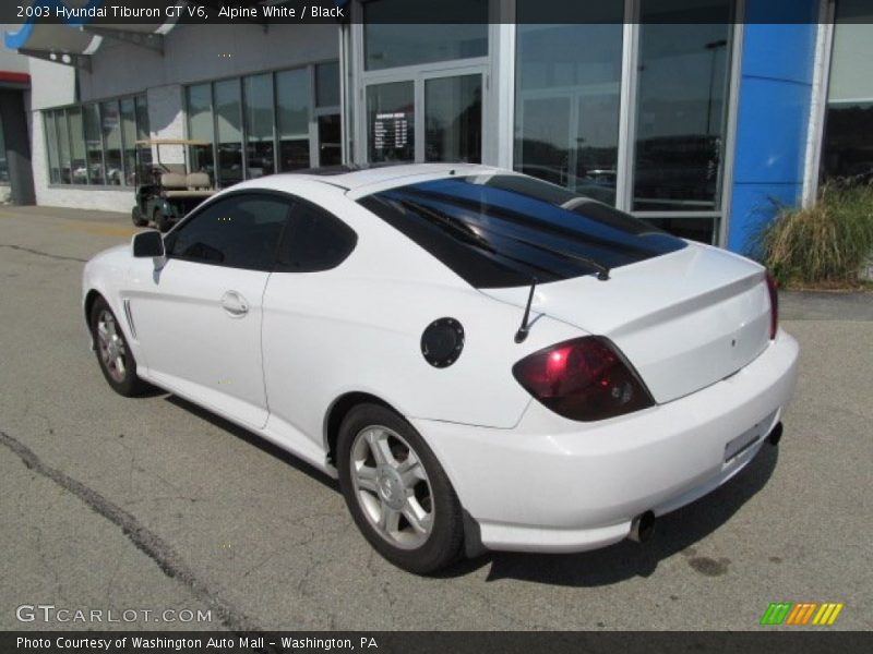 Alpine White / Black 2003 Hyundai Tiburon GT V6