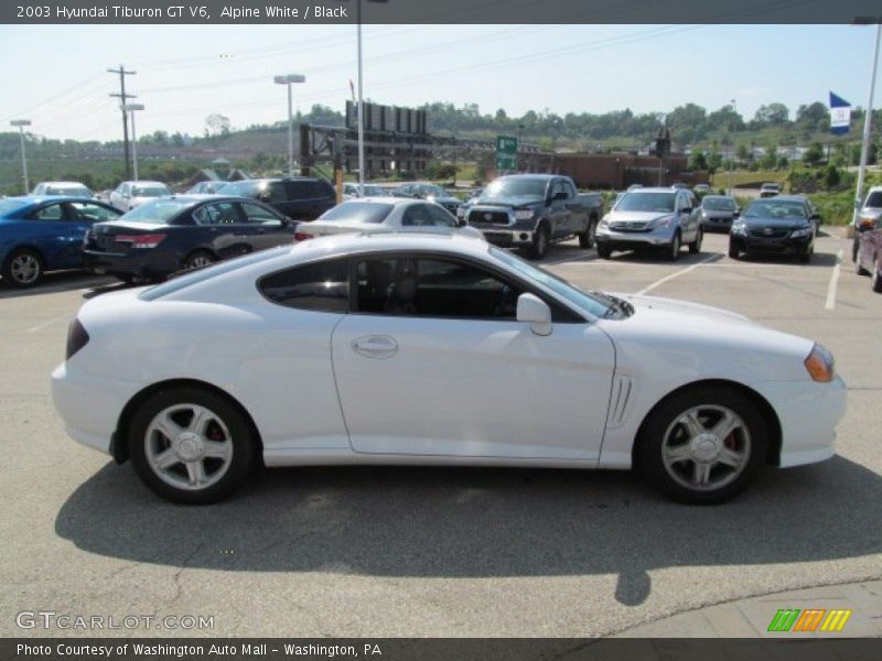 Alpine White / Black 2003 Hyundai Tiburon GT V6