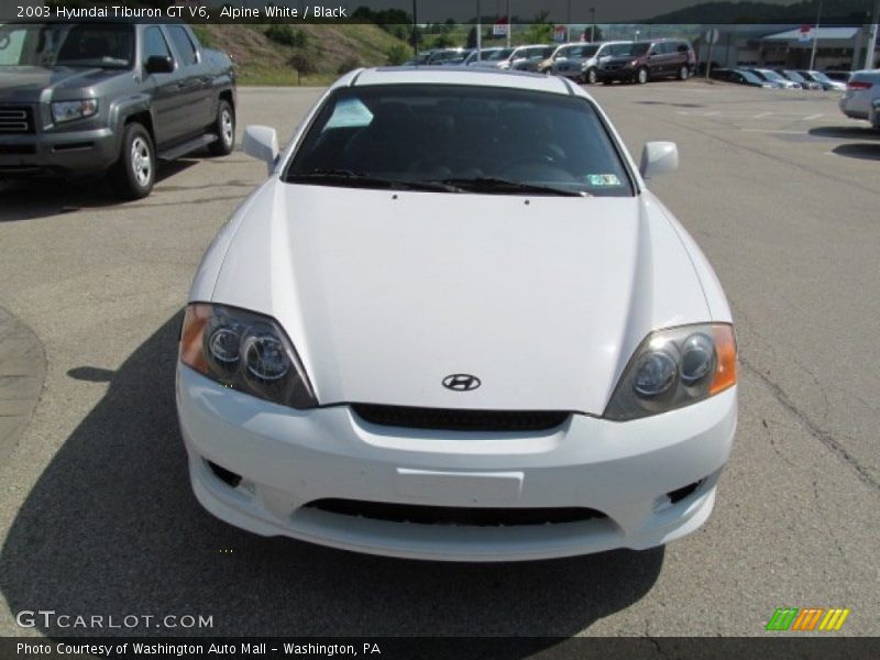 Alpine White / Black 2003 Hyundai Tiburon GT V6