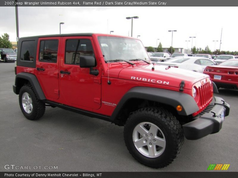 Flame Red / Dark Slate Gray/Medium Slate Gray 2007 Jeep Wrangler Unlimited Rubicon 4x4