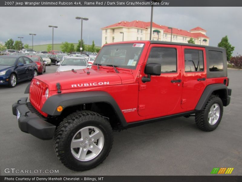 Flame Red / Dark Slate Gray/Medium Slate Gray 2007 Jeep Wrangler Unlimited Rubicon 4x4