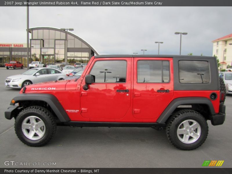 Flame Red / Dark Slate Gray/Medium Slate Gray 2007 Jeep Wrangler Unlimited Rubicon 4x4