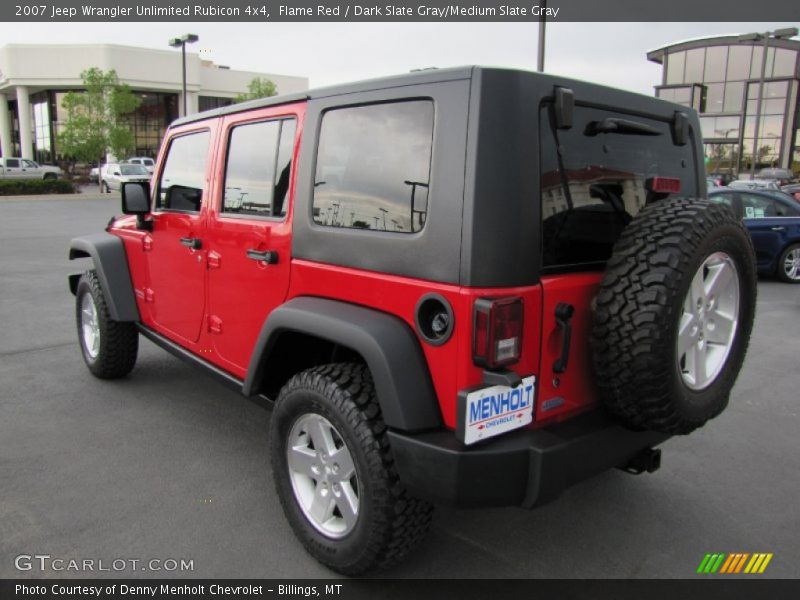 Flame Red / Dark Slate Gray/Medium Slate Gray 2007 Jeep Wrangler Unlimited Rubicon 4x4