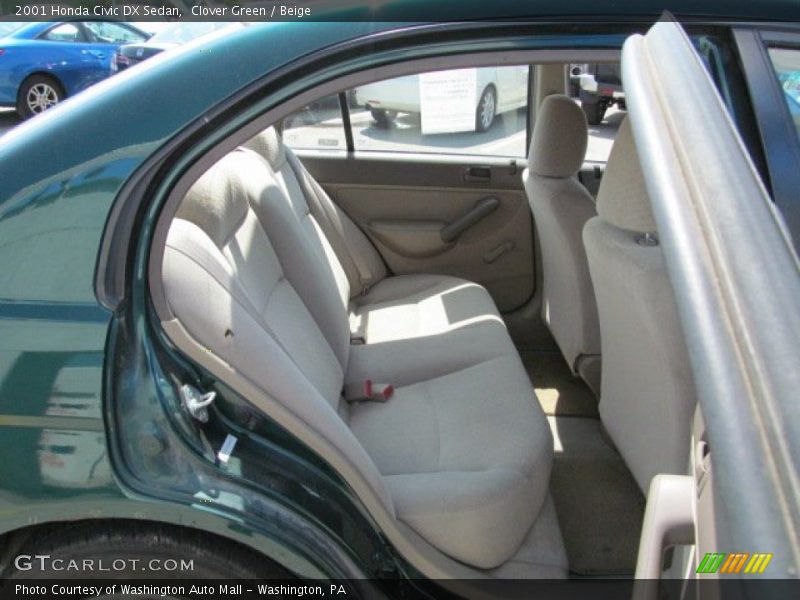 Clover Green / Beige 2001 Honda Civic DX Sedan