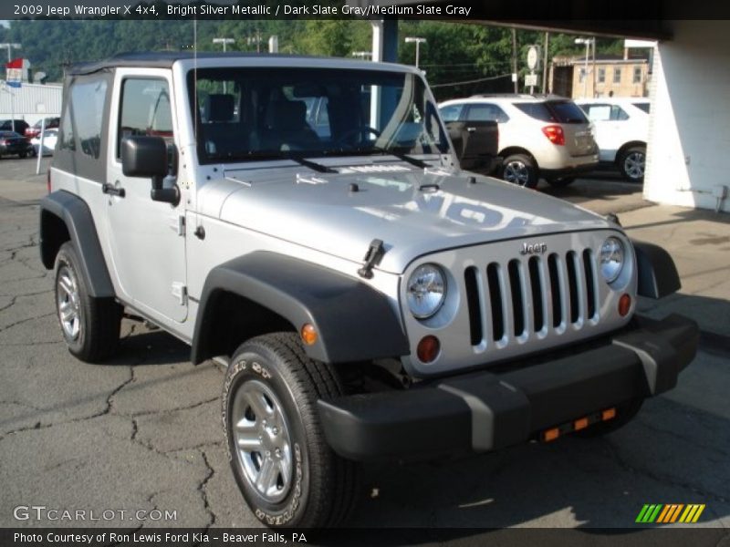 Bright Silver Metallic / Dark Slate Gray/Medium Slate Gray 2009 Jeep Wrangler X 4x4