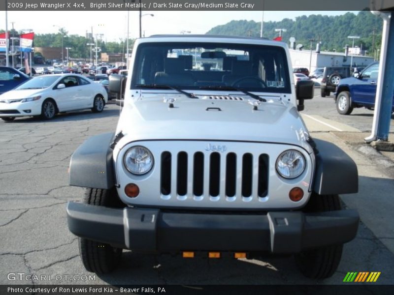 Bright Silver Metallic / Dark Slate Gray/Medium Slate Gray 2009 Jeep Wrangler X 4x4