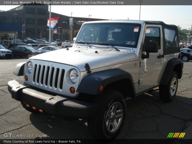 Bright Silver Metallic / Dark Slate Gray/Medium Slate Gray 2009 Jeep Wrangler X 4x4