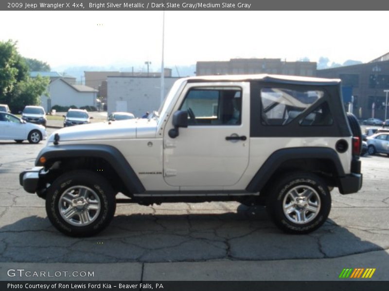 Bright Silver Metallic / Dark Slate Gray/Medium Slate Gray 2009 Jeep Wrangler X 4x4