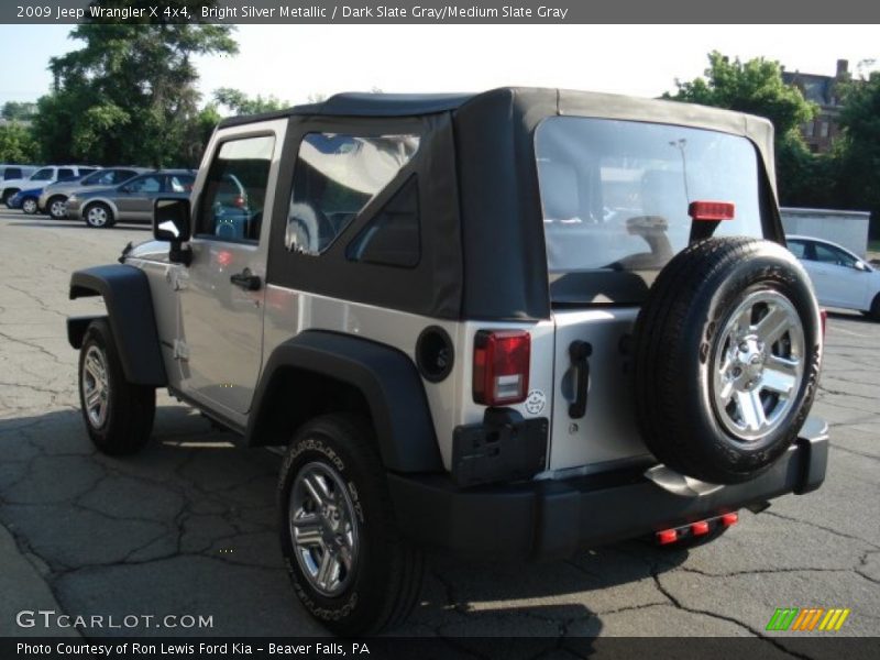 Bright Silver Metallic / Dark Slate Gray/Medium Slate Gray 2009 Jeep Wrangler X 4x4
