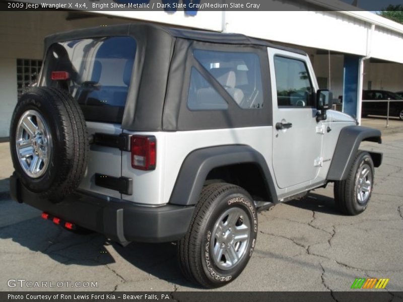 Bright Silver Metallic / Dark Slate Gray/Medium Slate Gray 2009 Jeep Wrangler X 4x4