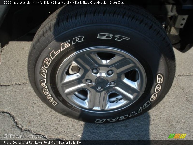 Bright Silver Metallic / Dark Slate Gray/Medium Slate Gray 2009 Jeep Wrangler X 4x4