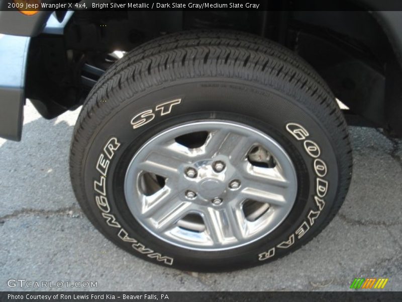 Bright Silver Metallic / Dark Slate Gray/Medium Slate Gray 2009 Jeep Wrangler X 4x4