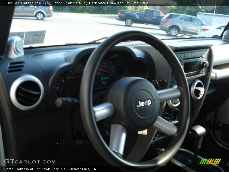 Bright Silver Metallic / Dark Slate Gray/Medium Slate Gray 2009 Jeep Wrangler X 4x4