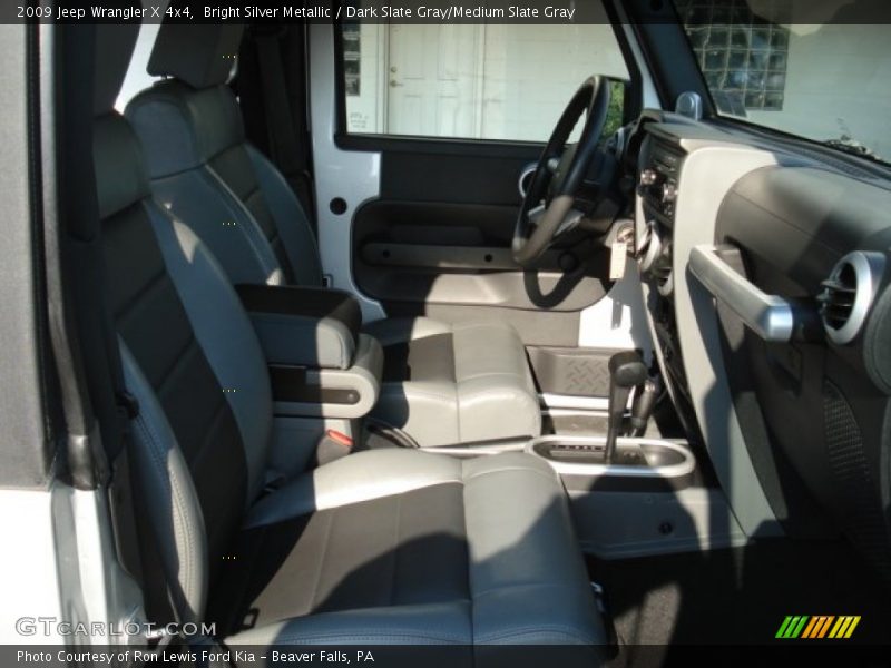 Bright Silver Metallic / Dark Slate Gray/Medium Slate Gray 2009 Jeep Wrangler X 4x4