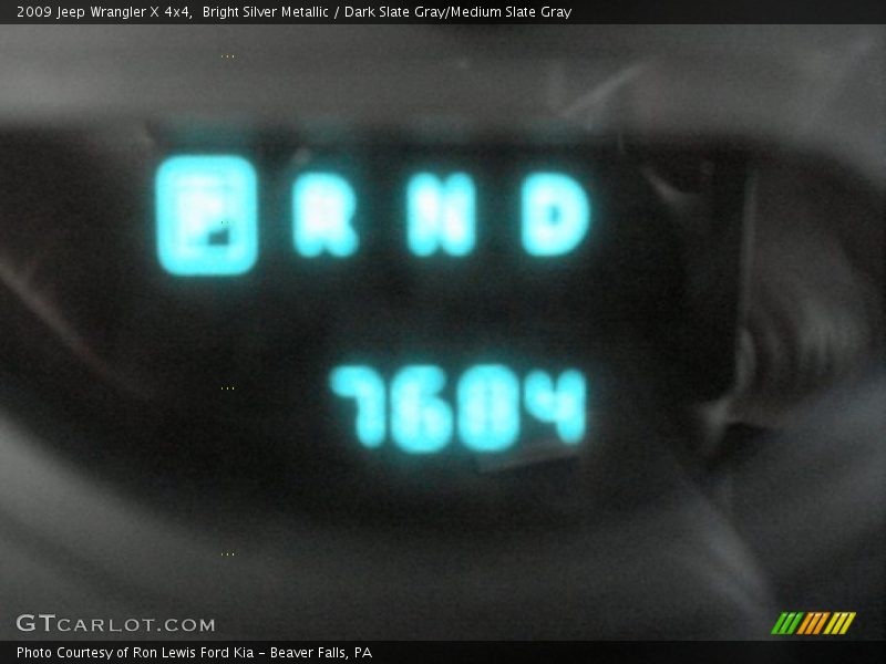 Bright Silver Metallic / Dark Slate Gray/Medium Slate Gray 2009 Jeep Wrangler X 4x4