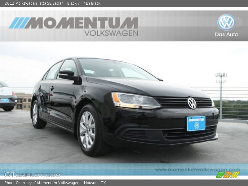 Black / Titan Black 2012 Volkswagen Jetta SE Sedan