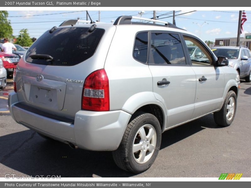 Platinum Metallic / Beige 2007 Hyundai Tucson GLS
