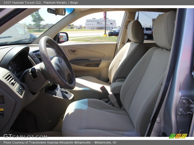 Platinum Metallic / Beige 2007 Hyundai Tucson GLS