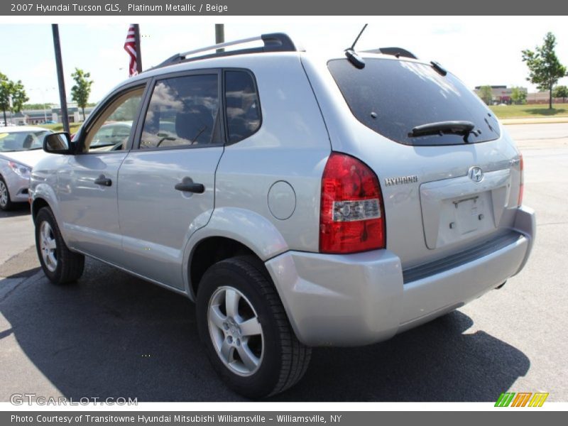 Platinum Metallic / Beige 2007 Hyundai Tucson GLS