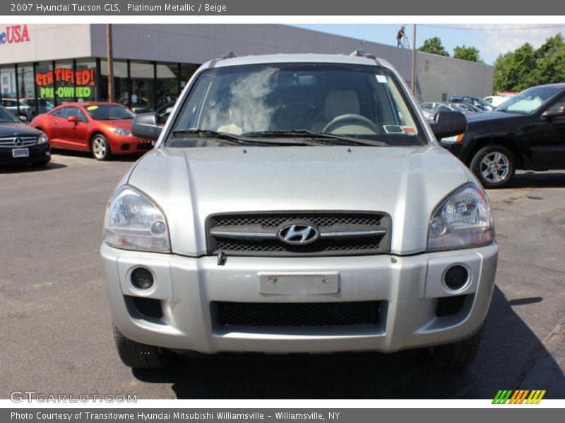 Platinum Metallic / Beige 2007 Hyundai Tucson GLS
