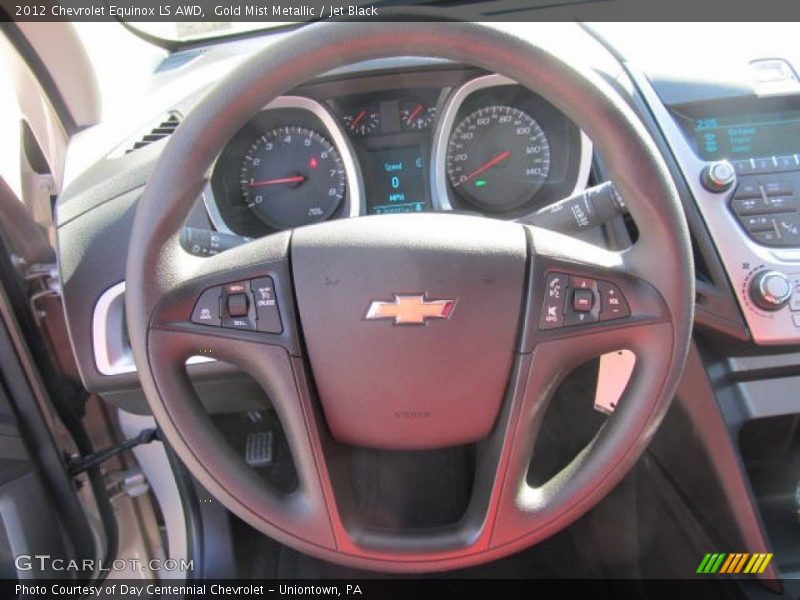 Gold Mist Metallic / Jet Black 2012 Chevrolet Equinox LS AWD