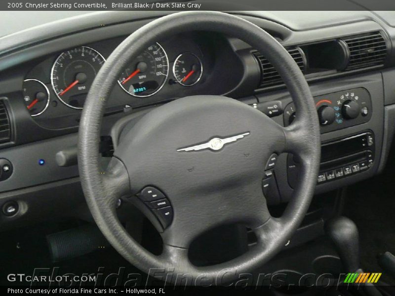 Brilliant Black / Dark Slate Gray 2005 Chrysler Sebring Convertible