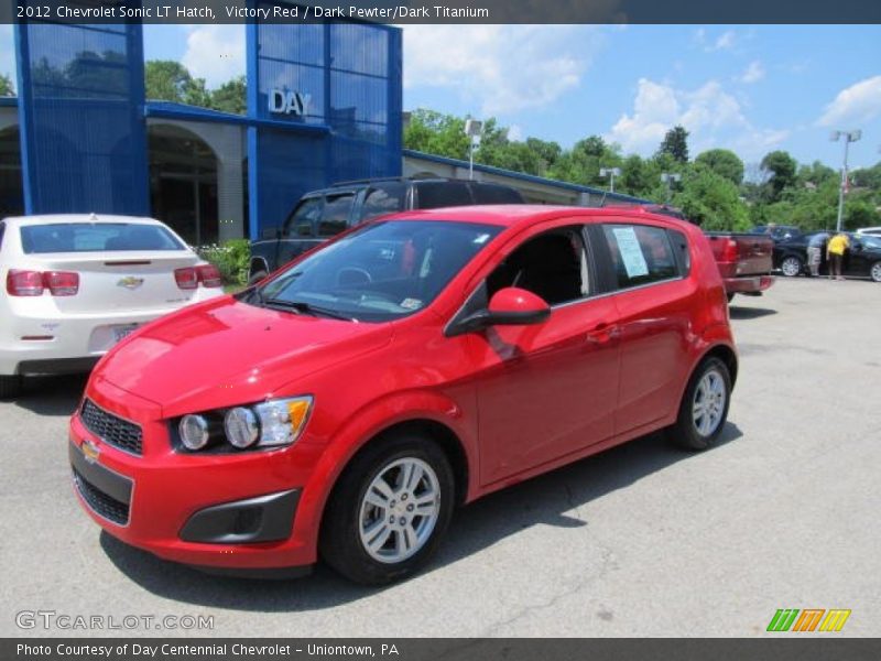 Victory Red / Dark Pewter/Dark Titanium 2012 Chevrolet Sonic LT Hatch