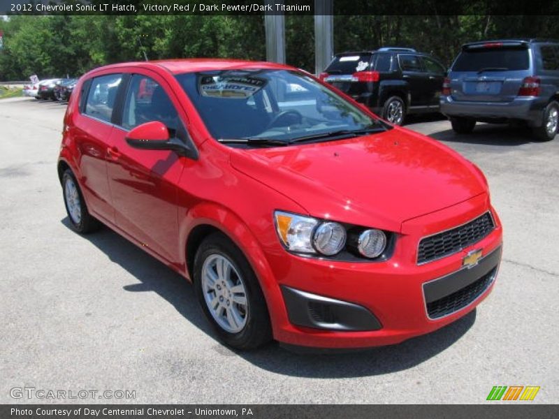 Victory Red / Dark Pewter/Dark Titanium 2012 Chevrolet Sonic LT Hatch