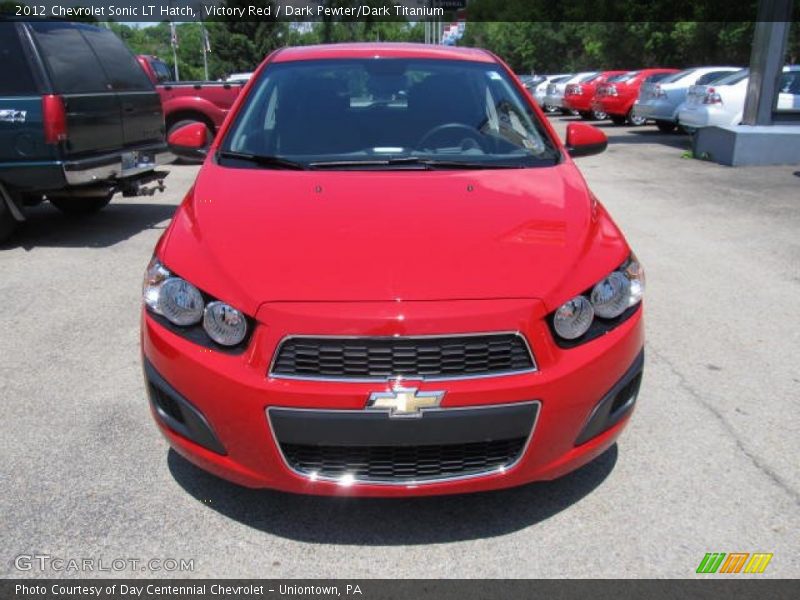 Victory Red / Dark Pewter/Dark Titanium 2012 Chevrolet Sonic LT Hatch
