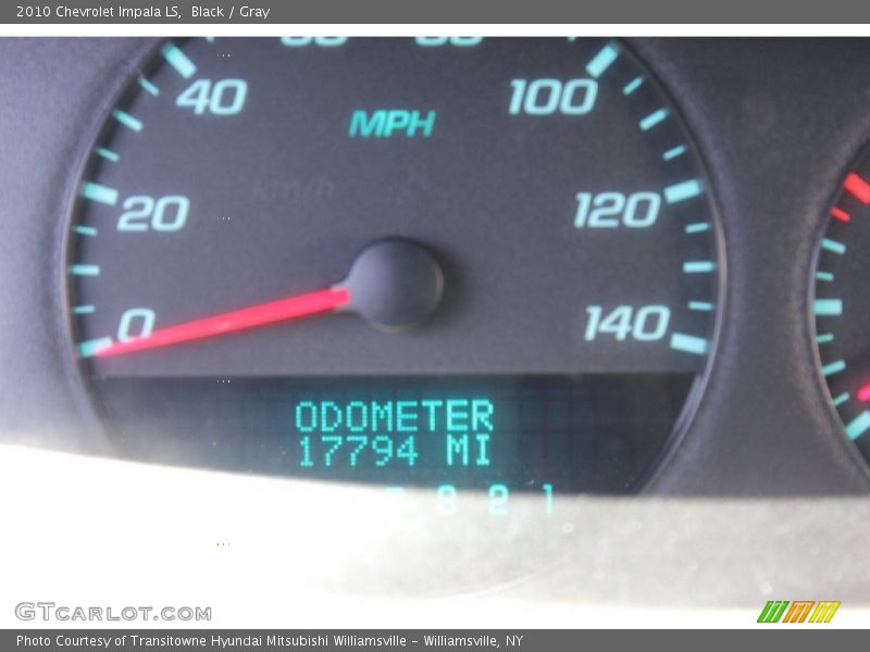 Black / Gray 2010 Chevrolet Impala LS