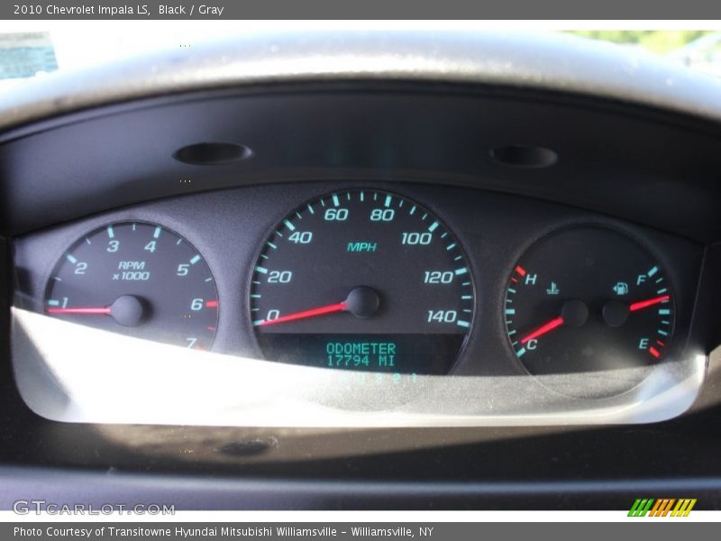 Black / Gray 2010 Chevrolet Impala LS