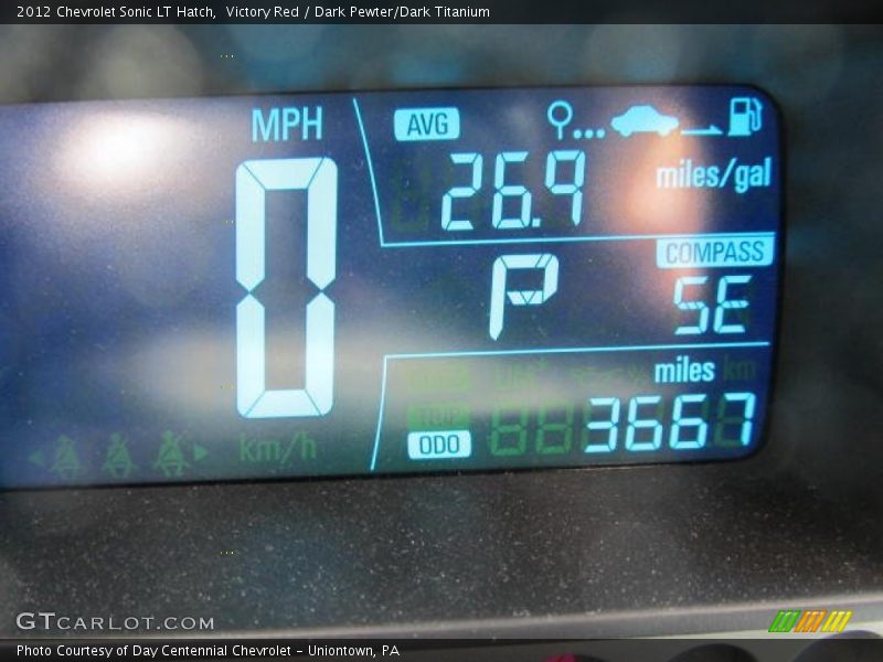 Victory Red / Dark Pewter/Dark Titanium 2012 Chevrolet Sonic LT Hatch