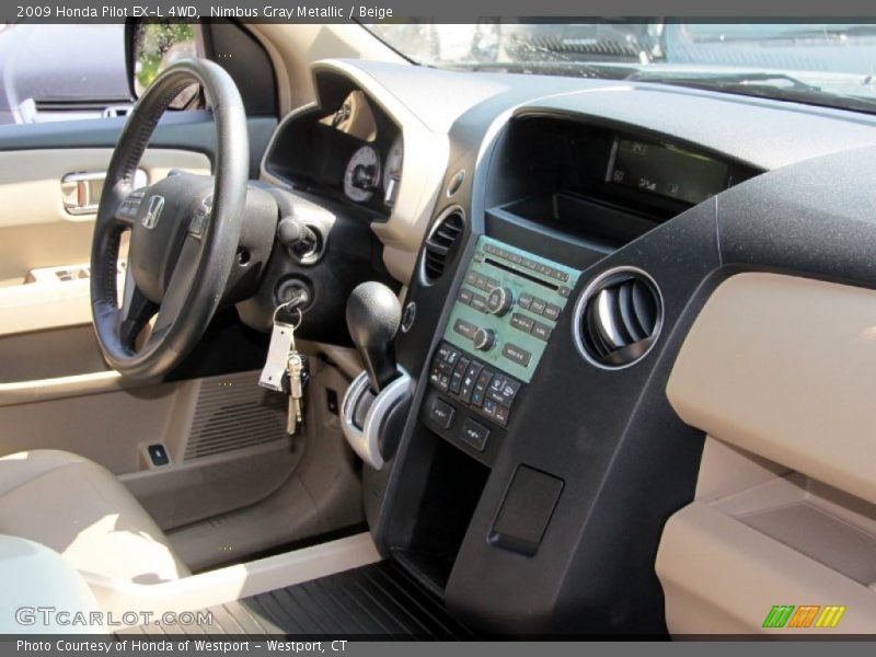Nimbus Gray Metallic / Beige 2009 Honda Pilot EX-L 4WD
