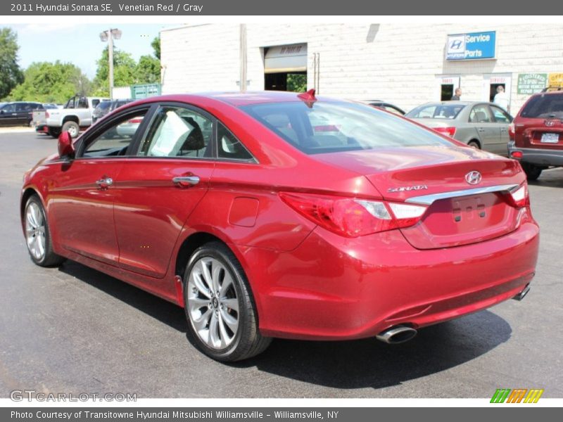 Venetian Red / Gray 2011 Hyundai Sonata SE