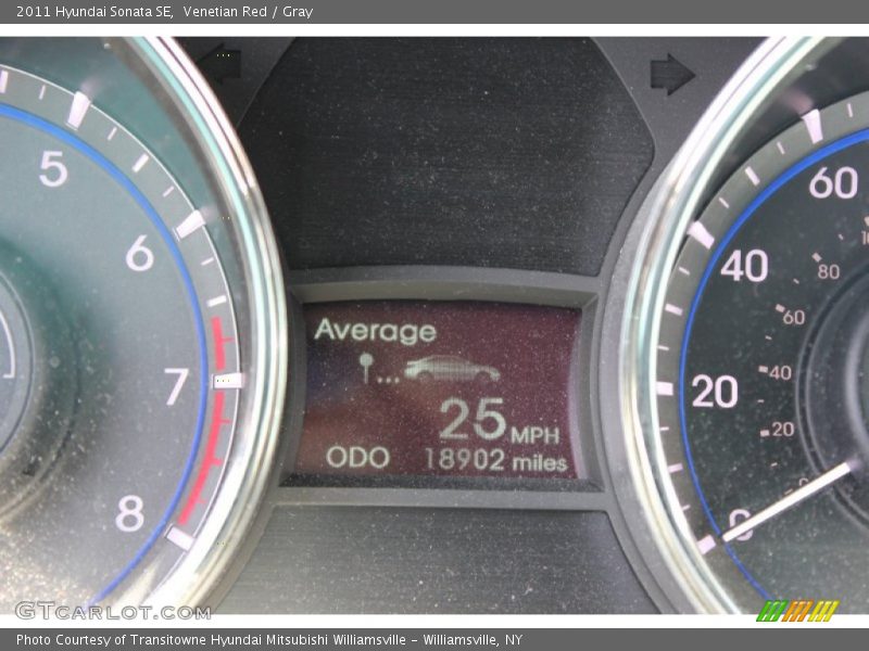 Venetian Red / Gray 2011 Hyundai Sonata SE