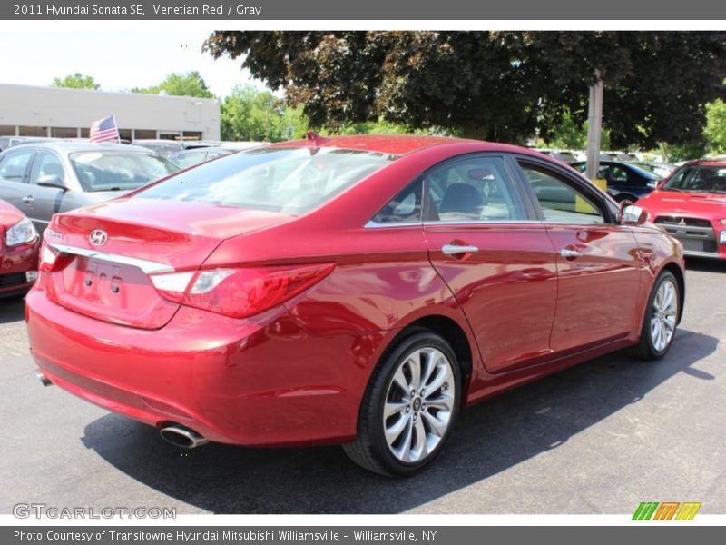 Venetian Red / Gray 2011 Hyundai Sonata SE
