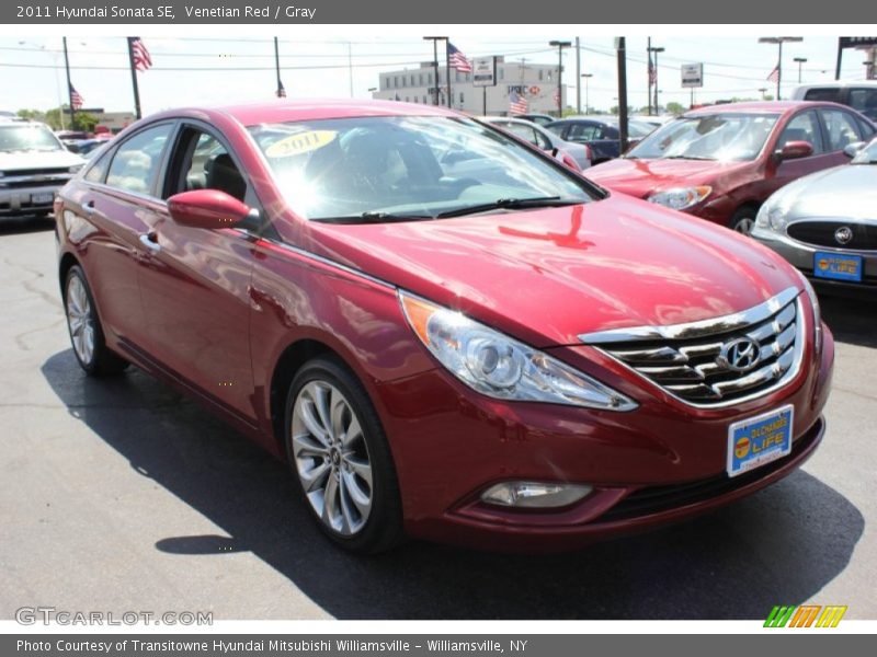Venetian Red / Gray 2011 Hyundai Sonata SE