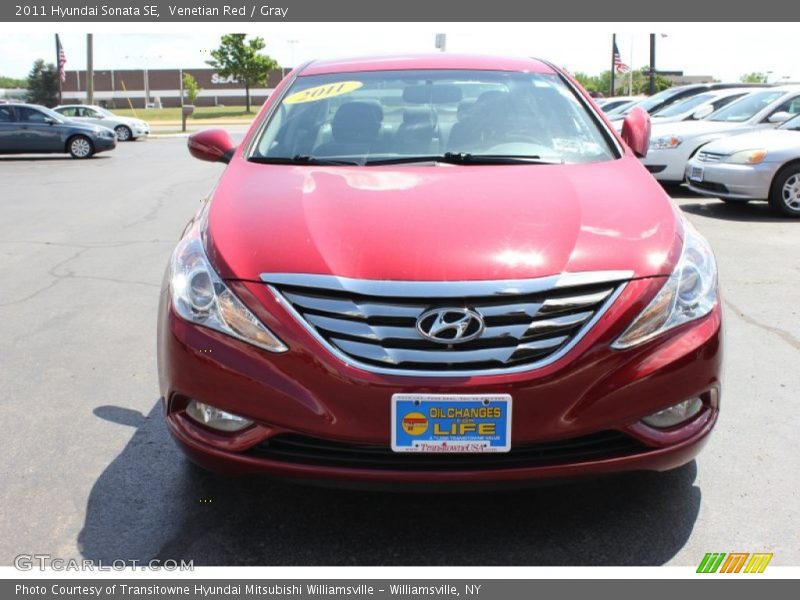 Venetian Red / Gray 2011 Hyundai Sonata SE