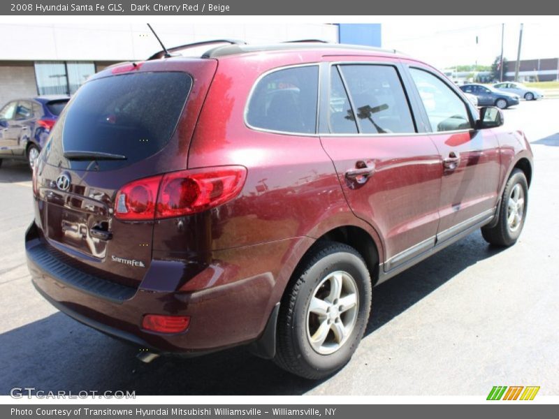 Dark Cherry Red / Beige 2008 Hyundai Santa Fe GLS