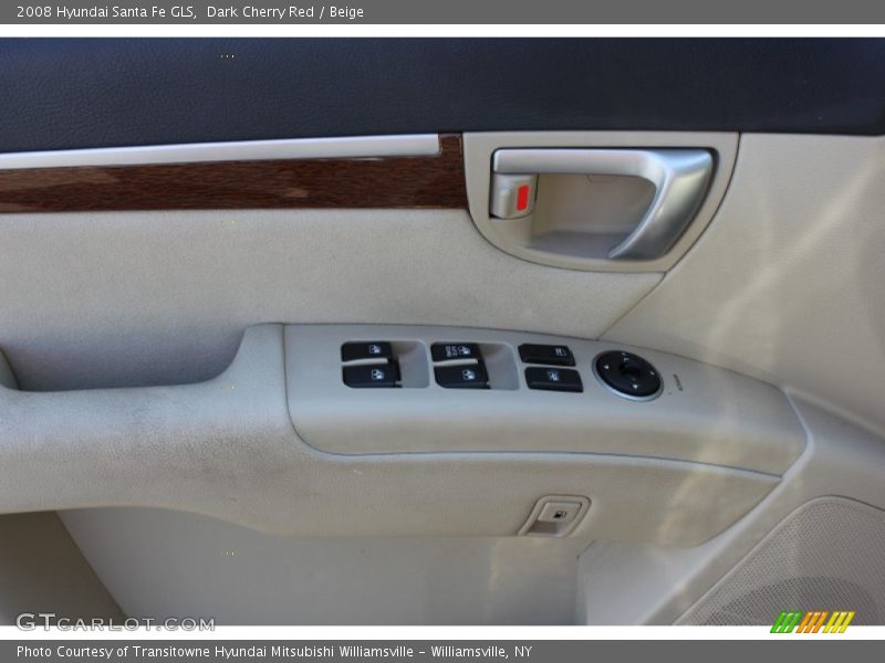 Dark Cherry Red / Beige 2008 Hyundai Santa Fe GLS