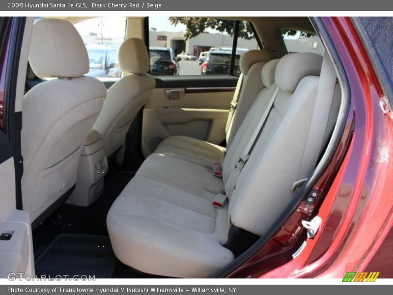 Dark Cherry Red / Beige 2008 Hyundai Santa Fe GLS