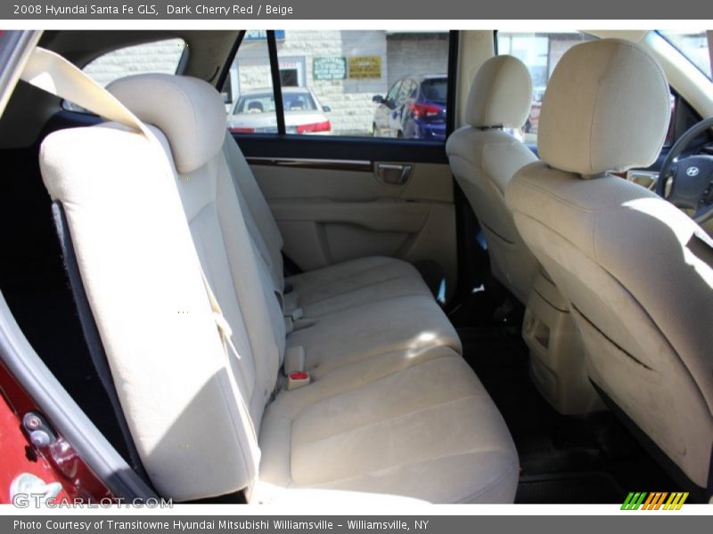 Dark Cherry Red / Beige 2008 Hyundai Santa Fe GLS