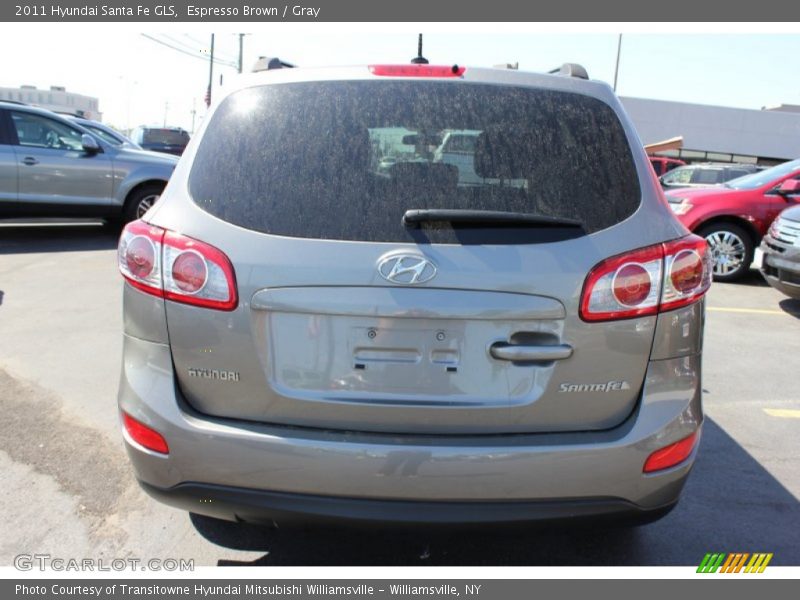 Espresso Brown / Gray 2011 Hyundai Santa Fe GLS