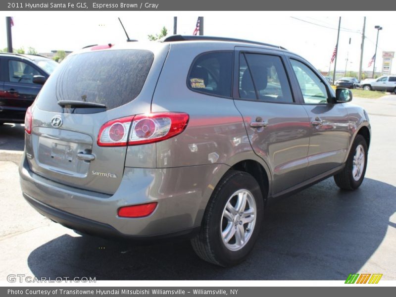 Espresso Brown / Gray 2011 Hyundai Santa Fe GLS