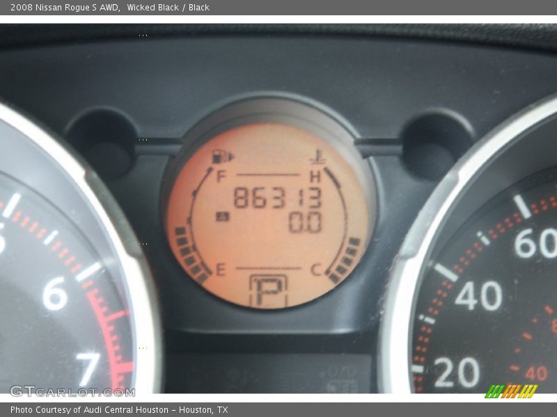 Wicked Black / Black 2008 Nissan Rogue S AWD